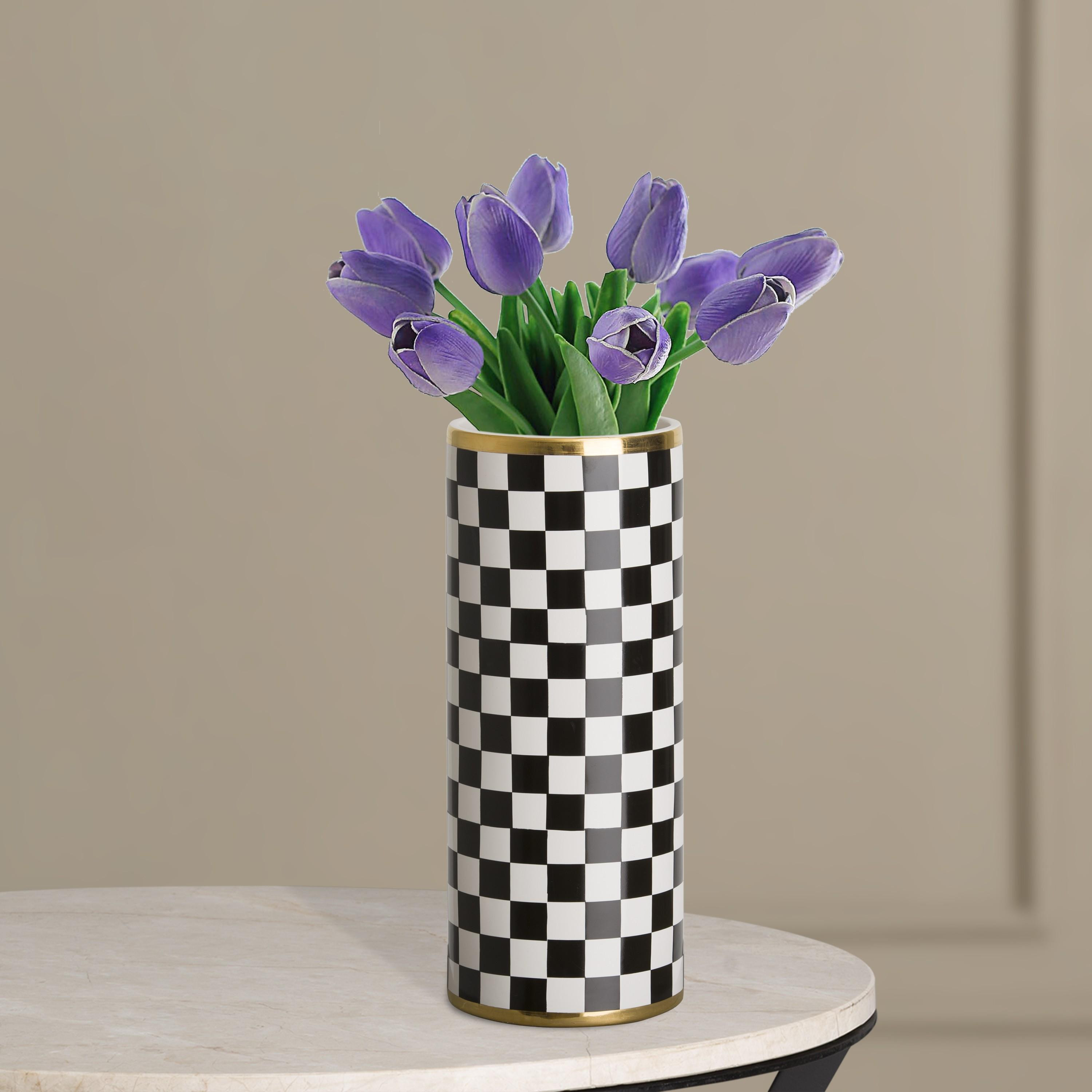 Torino Checker Vase