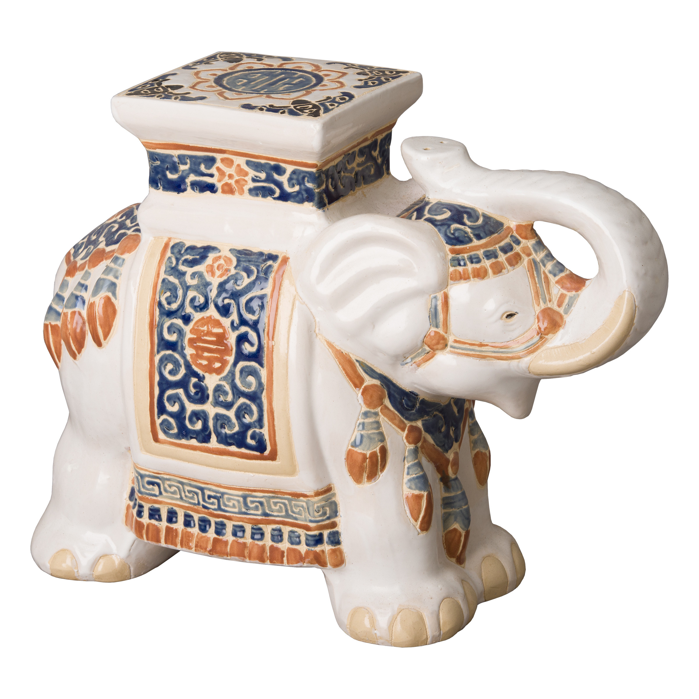 17 in. Elephant Garden Stool Emissary