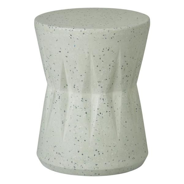 Valor 18 in. Round Pale Green Terrazzo Garden Stool | Emissary