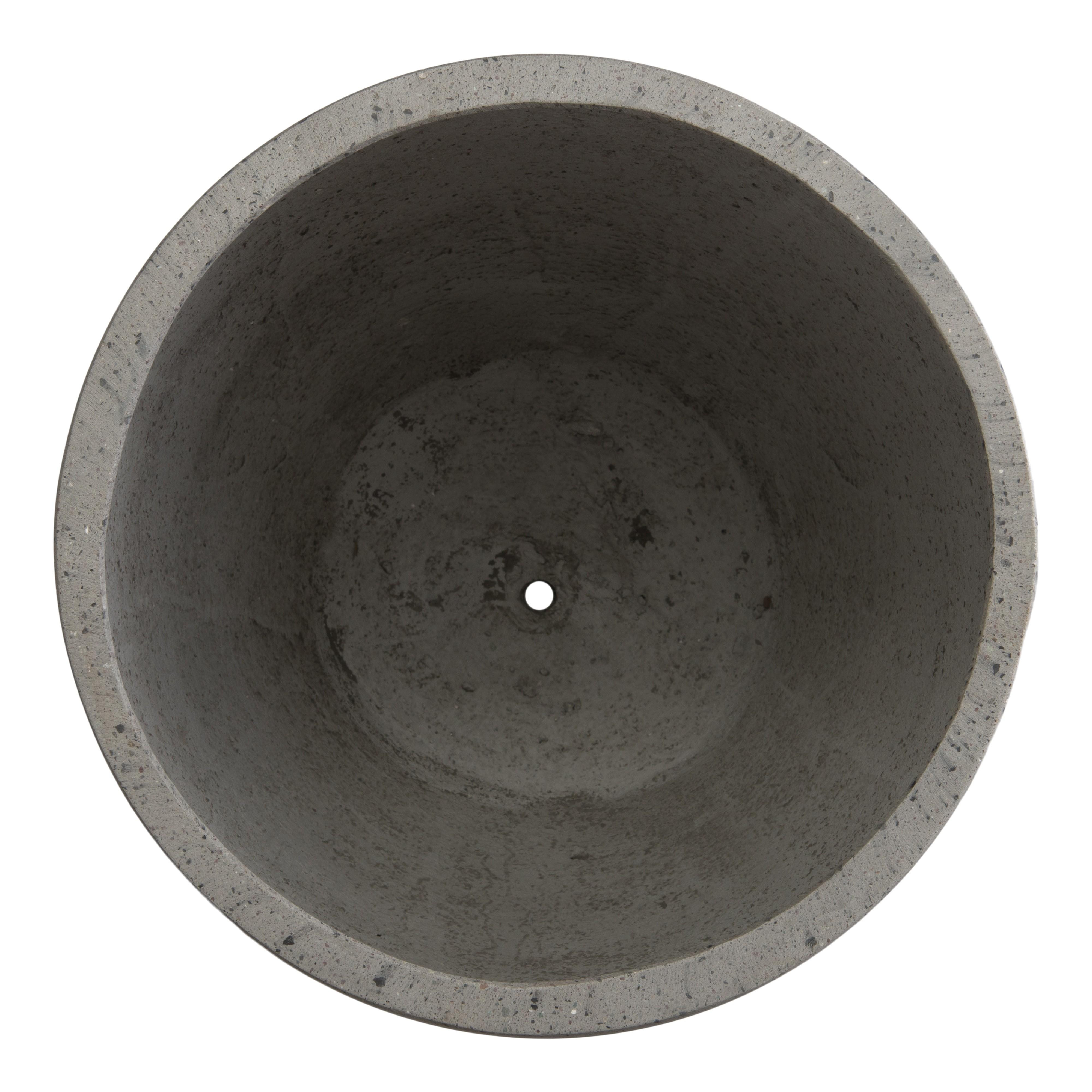 27 in. Round Gray Terrazzo Planter