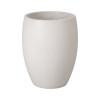 21 in. Round White Terrazzo Planter