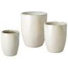 Set of 3 Tall Ceramic Planters