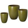 Set of 3 Tall Ceramic Planters