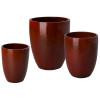 Set of 3 Tall Ceramic Planters