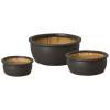 Set of 3 Shallow Ceramic Lip Planters