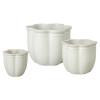 Set of 3 Scalloped Ceramic Planters