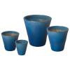 Set of 4 Tapered Ceramic Planters