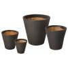 Set of 4 Tapered Ceramic Planters