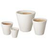 Set of 4 Tapered Ceramic Planters