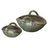 Set of 2 Two Handle Basket Planters