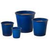 Pail Set of 4 Blue Ceramic Planters