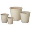Pail Set of 4 Cream Ceramic Planters