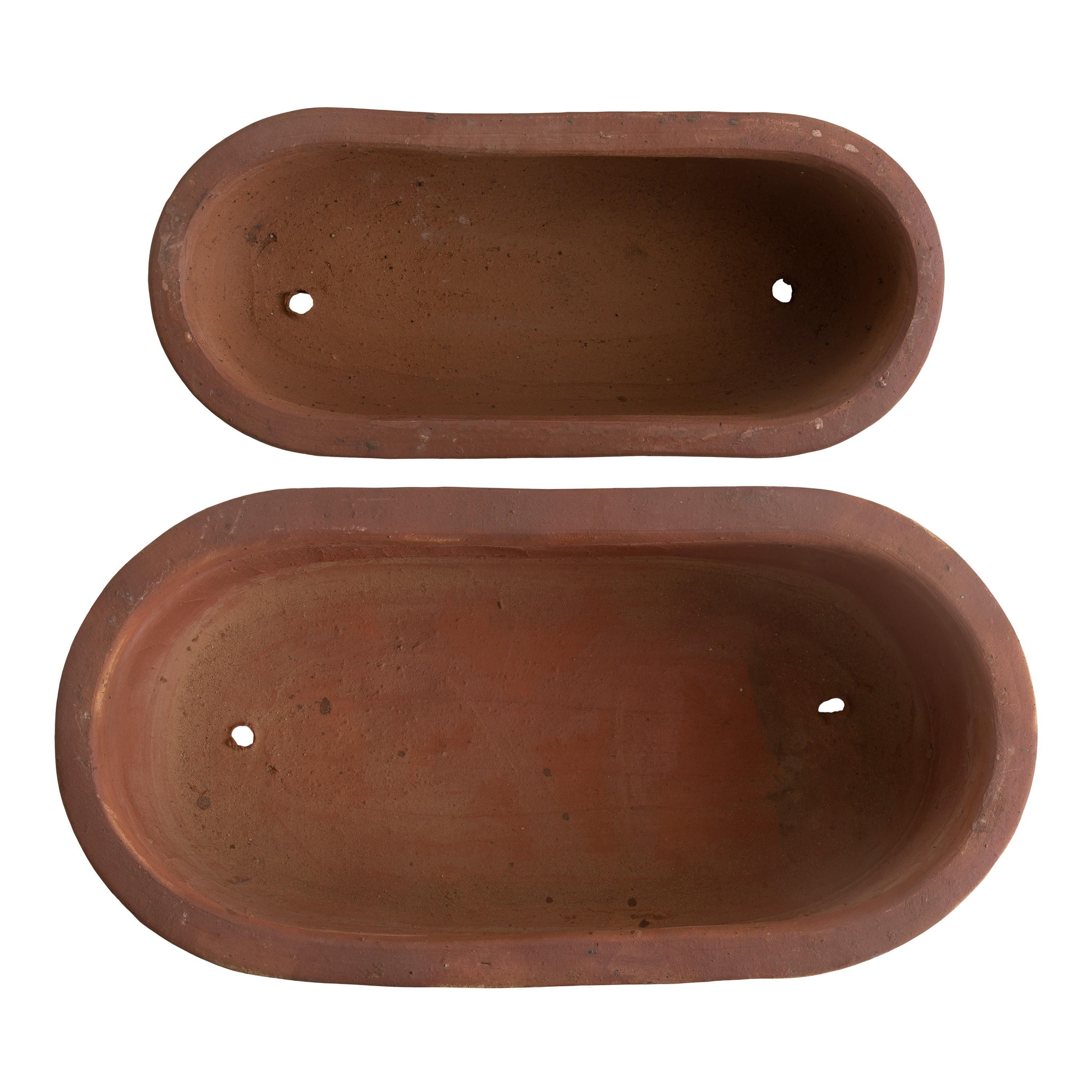 Set of 2 Oval Window Box Planters