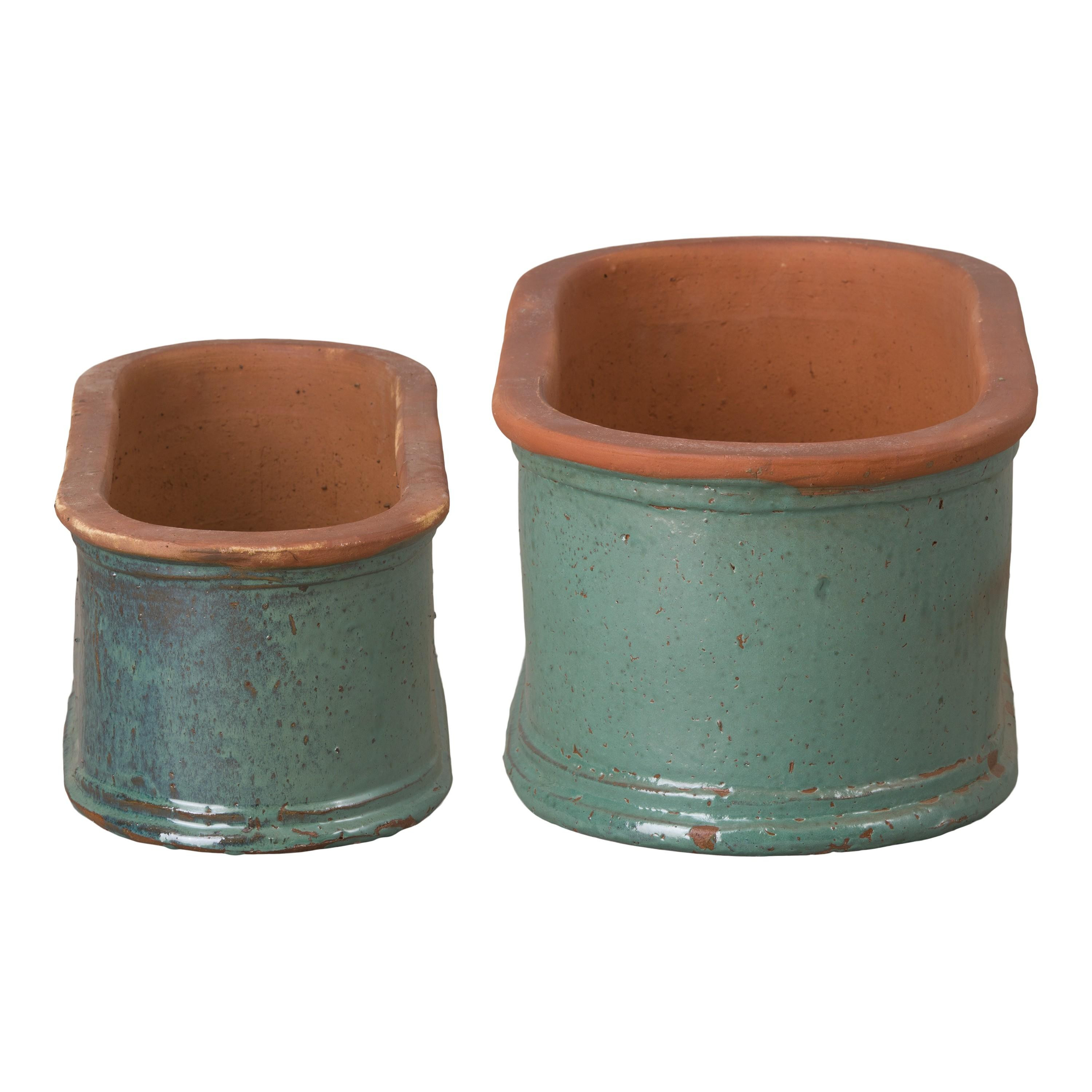 Set of 2 Oval Window Box Planters