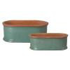 Set of 2 Oval Window Box Planters