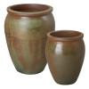 Set of 2 Round Ceramic Planters