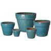 Set of 5 Round Flower Pots