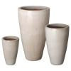 Set of 3 Tall Round Planters