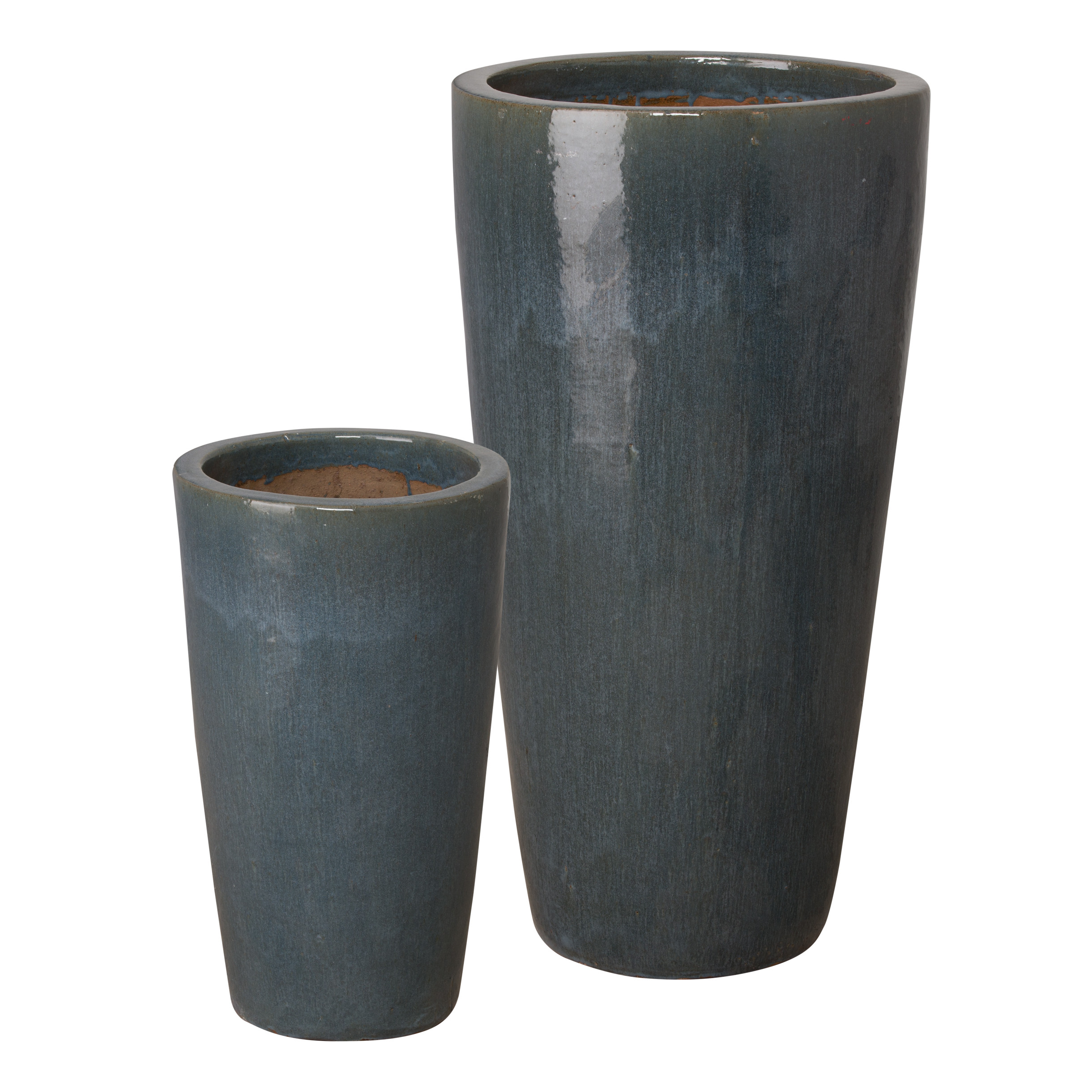 Set of 2 Round Tall Planters