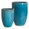 Set of 2 Tall Round Planters