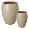 Arc Set of 2 Tropical Sand Ceramic Planters