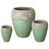 Set of 3 Round Ceramic Planters