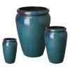 Set of 3 Tall Ceramic Planters