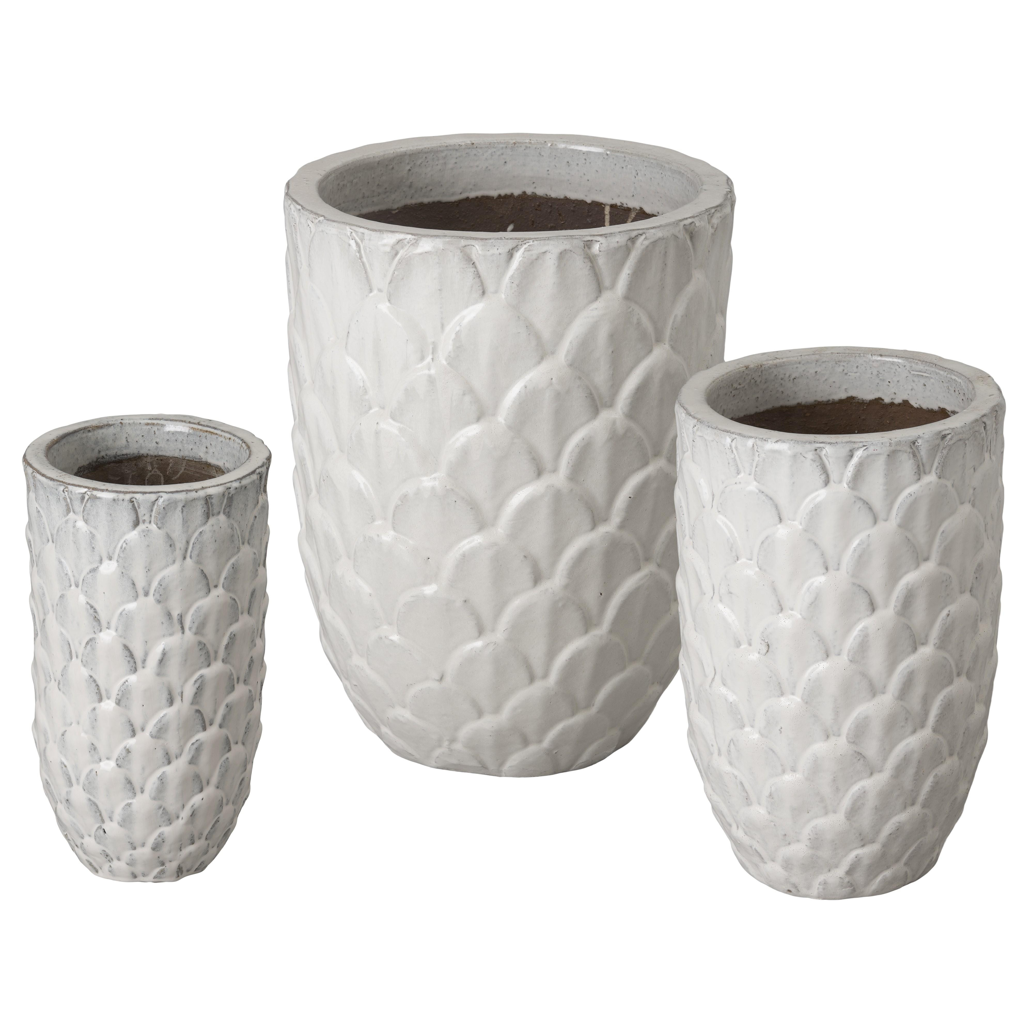 Set of 3 Pinecone Planters
