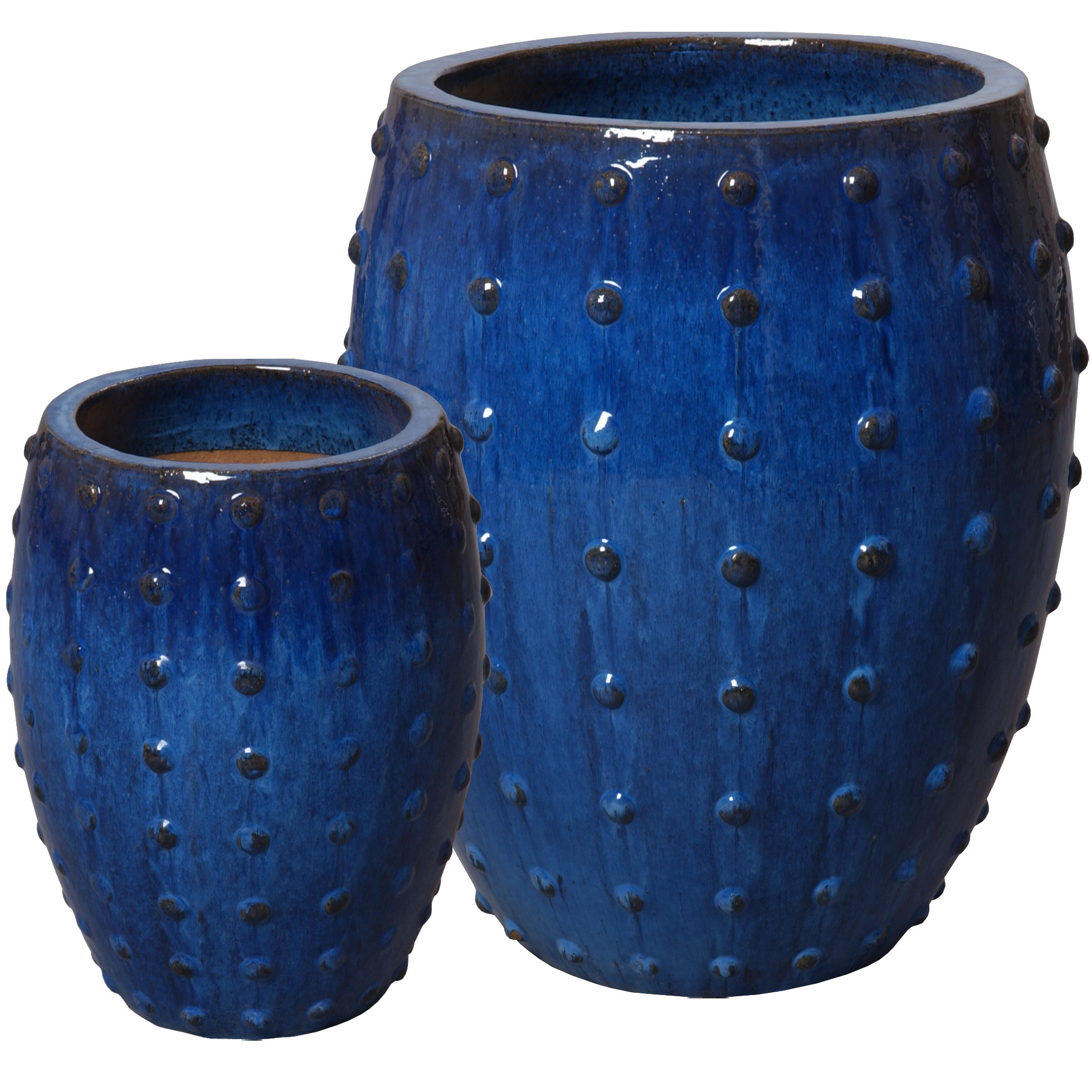 Set of 2 Round Stud Pots
