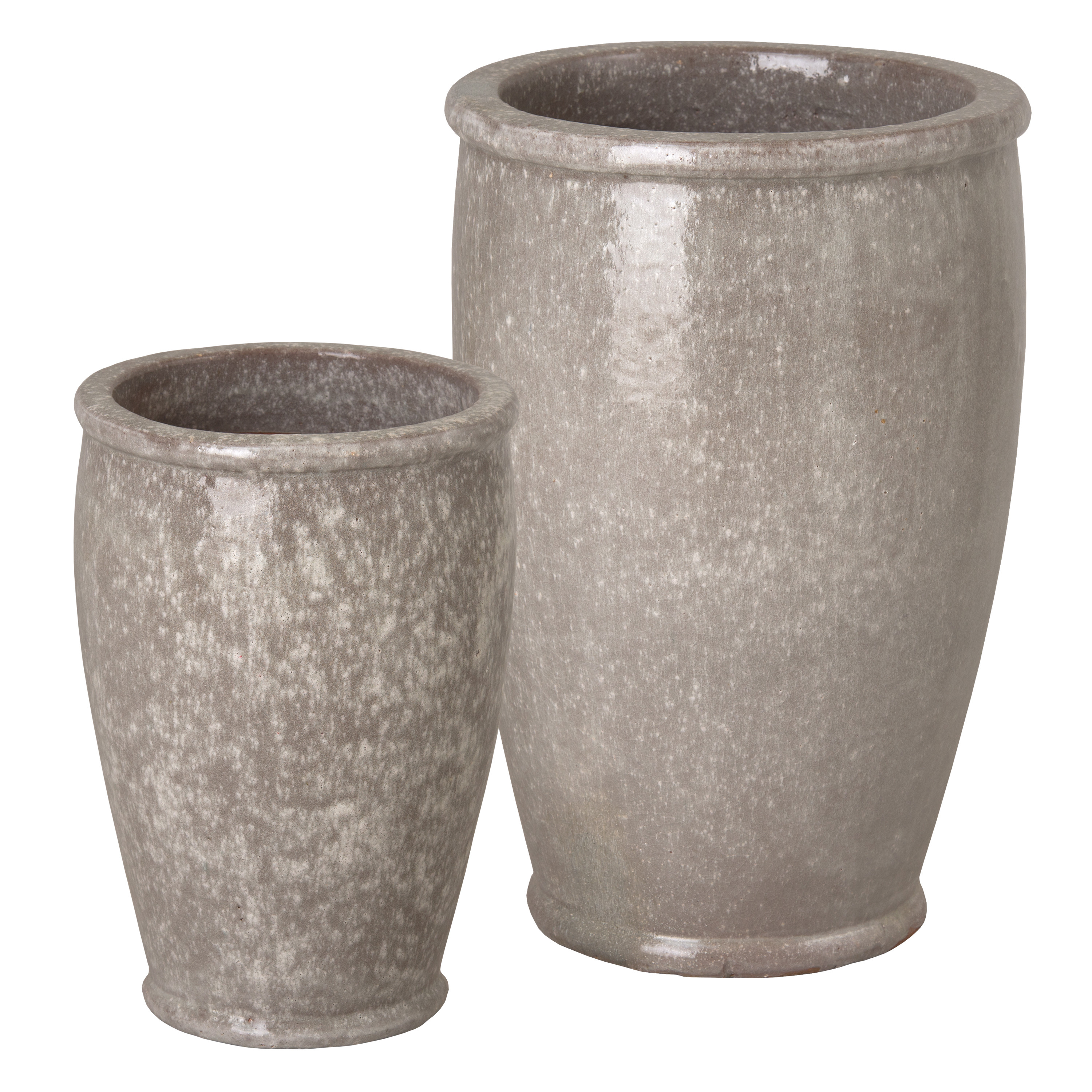 Set of 2 Round Rim Planters