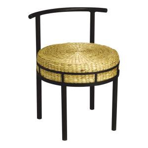 Round Chair with Hyacinth Cushion