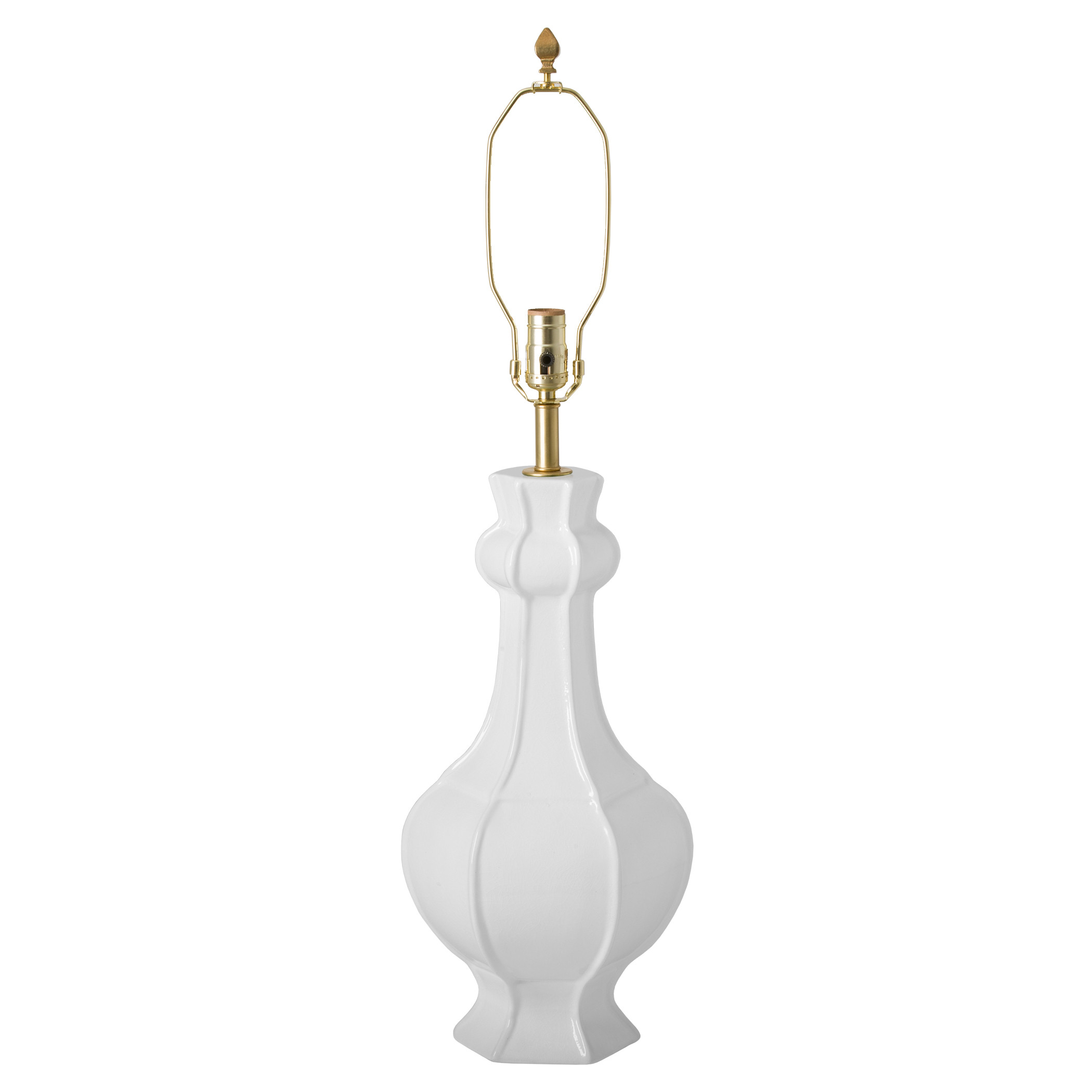 Large Hexagon Ridge Vase Lamp