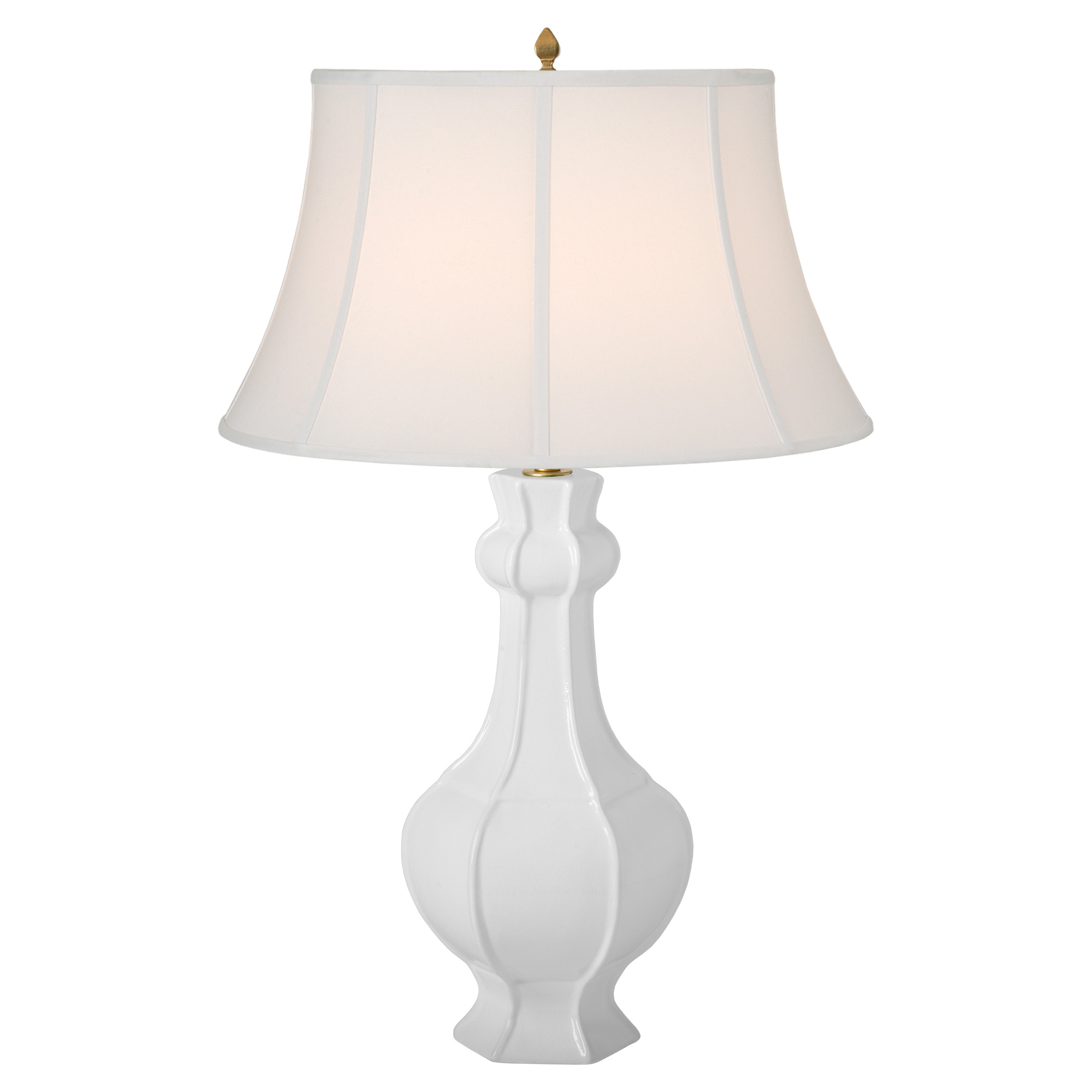 Large Hexagon Ridge Vase Lamp