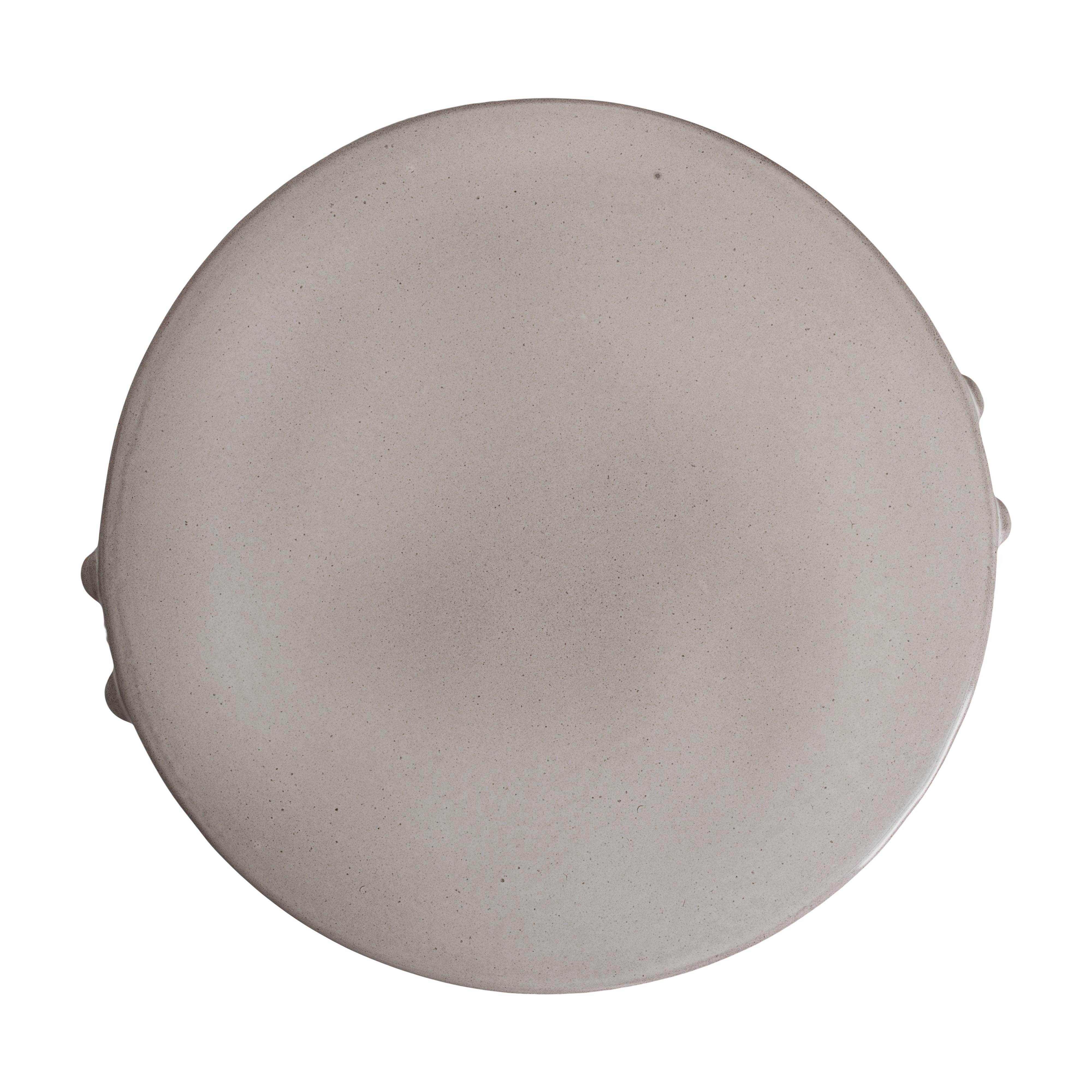 22 in. Dolly Tub Gray Ceramic Garden Stool