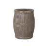 18 in. Dolly Tub Gray Ceramic Planter