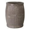 25 in. Dolly Tub Gray Ceramic Planter