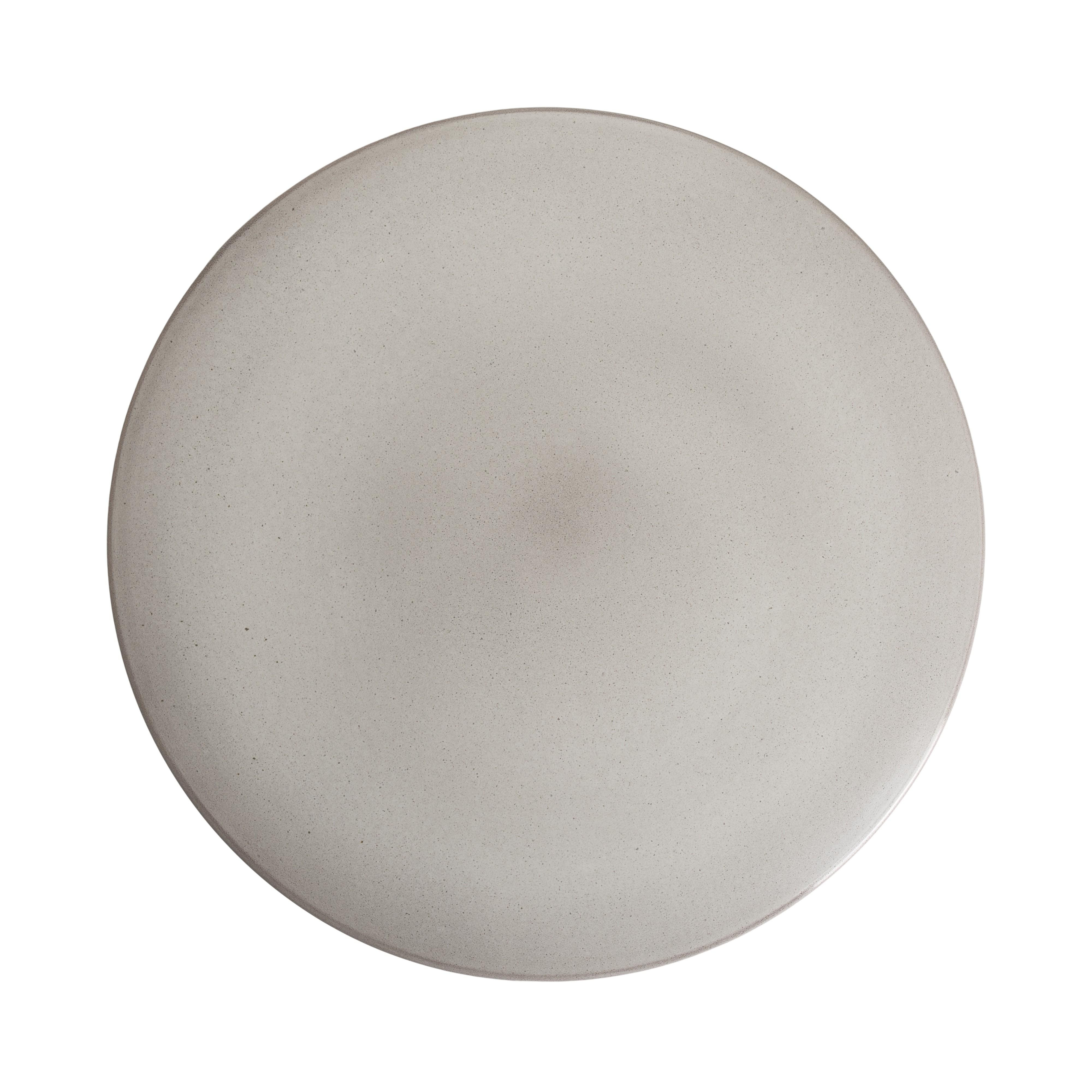 22 in. Plateau Gray Ceramic Garden Stool