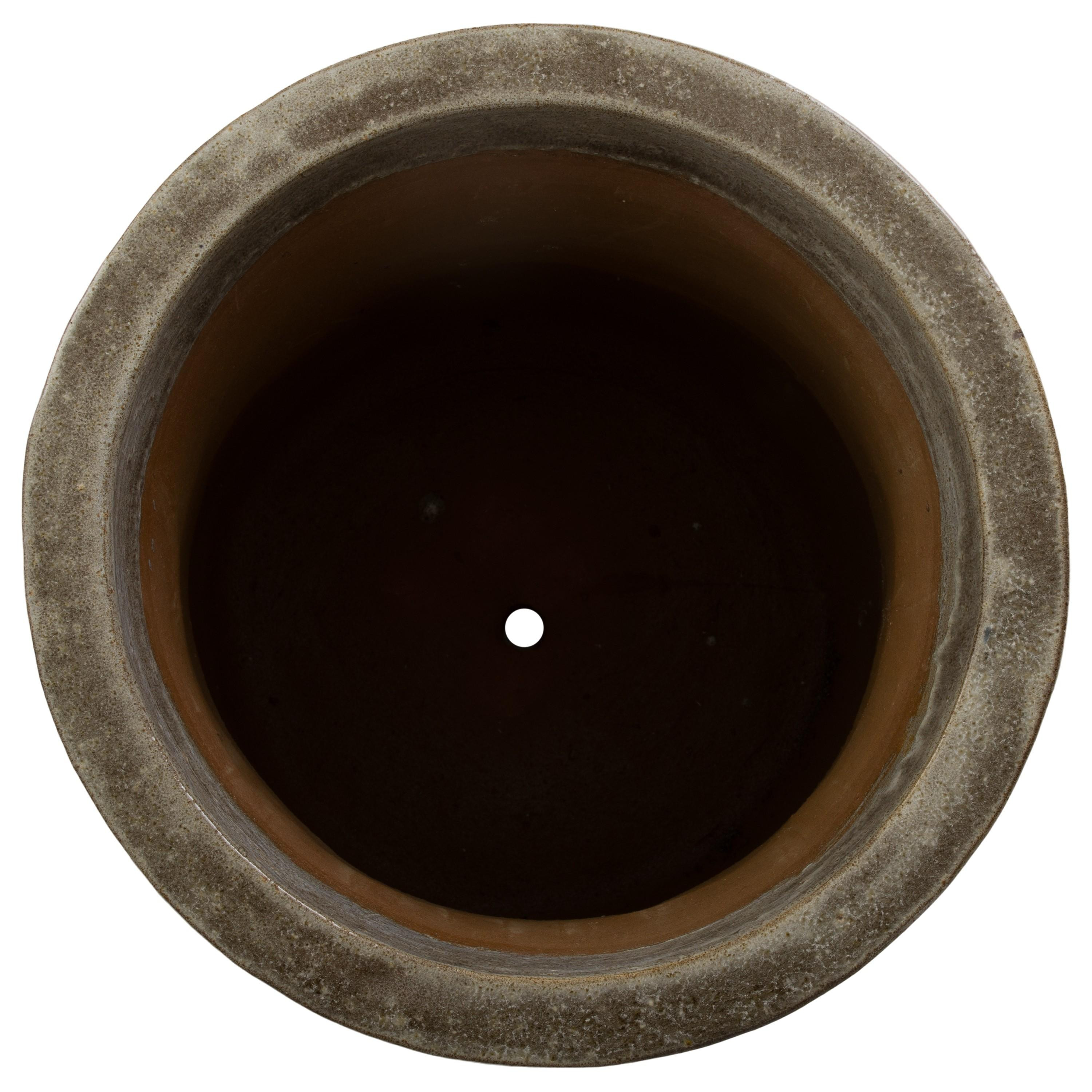 29 in. Plateau Gray Ceramic Planter