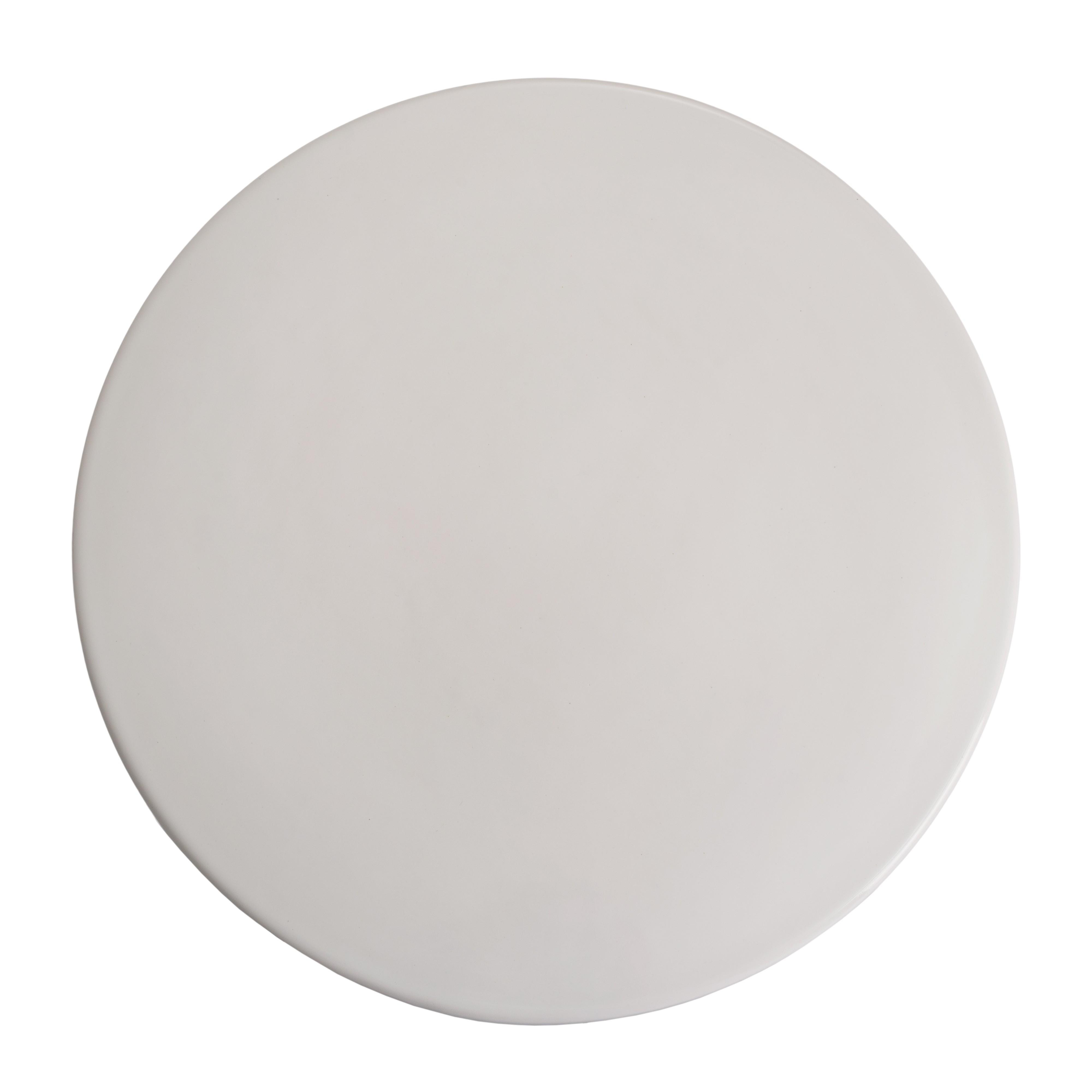 18 in. Round White Ceramic Garden Stool