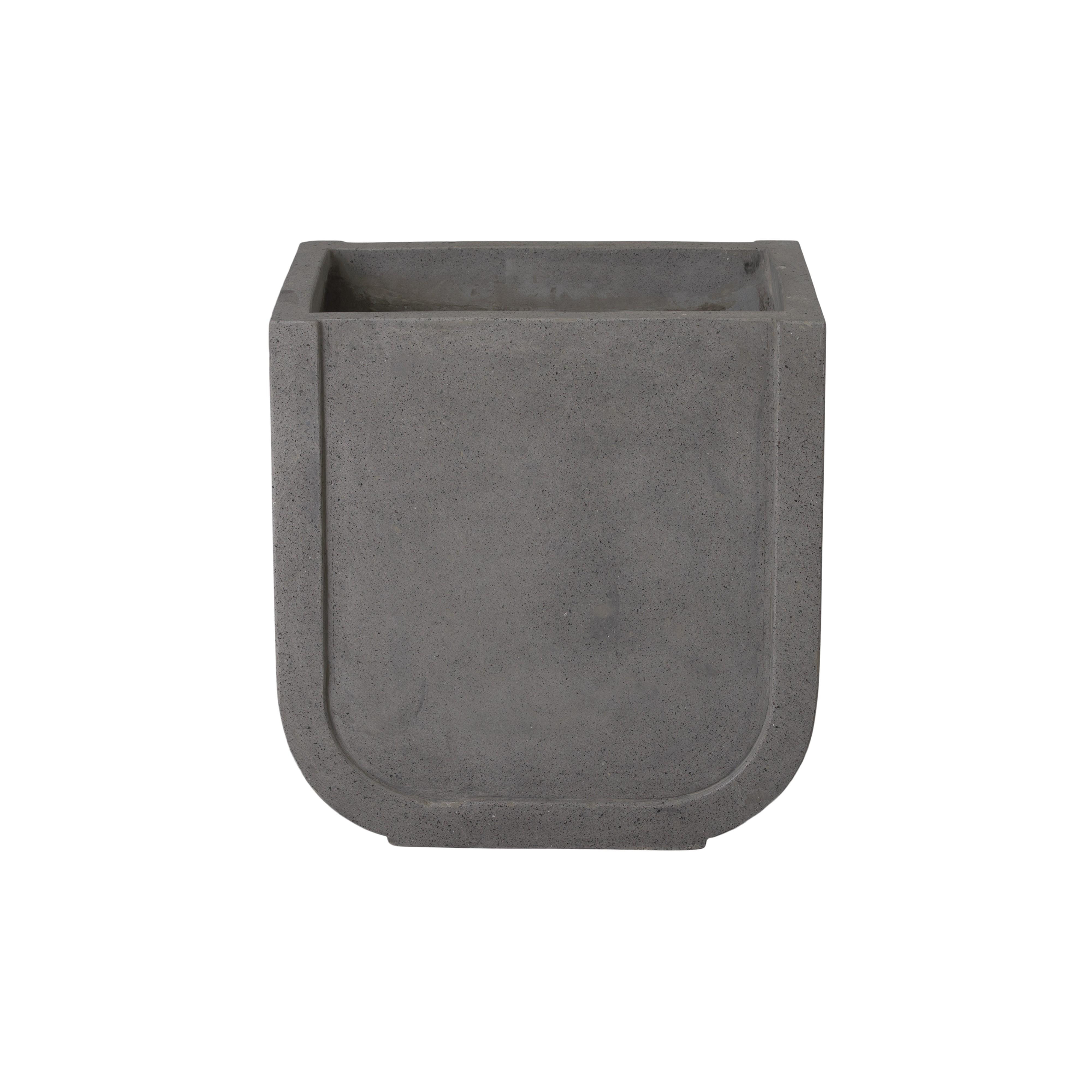 Uri 20 in. Square Gray Terrazzo Planter