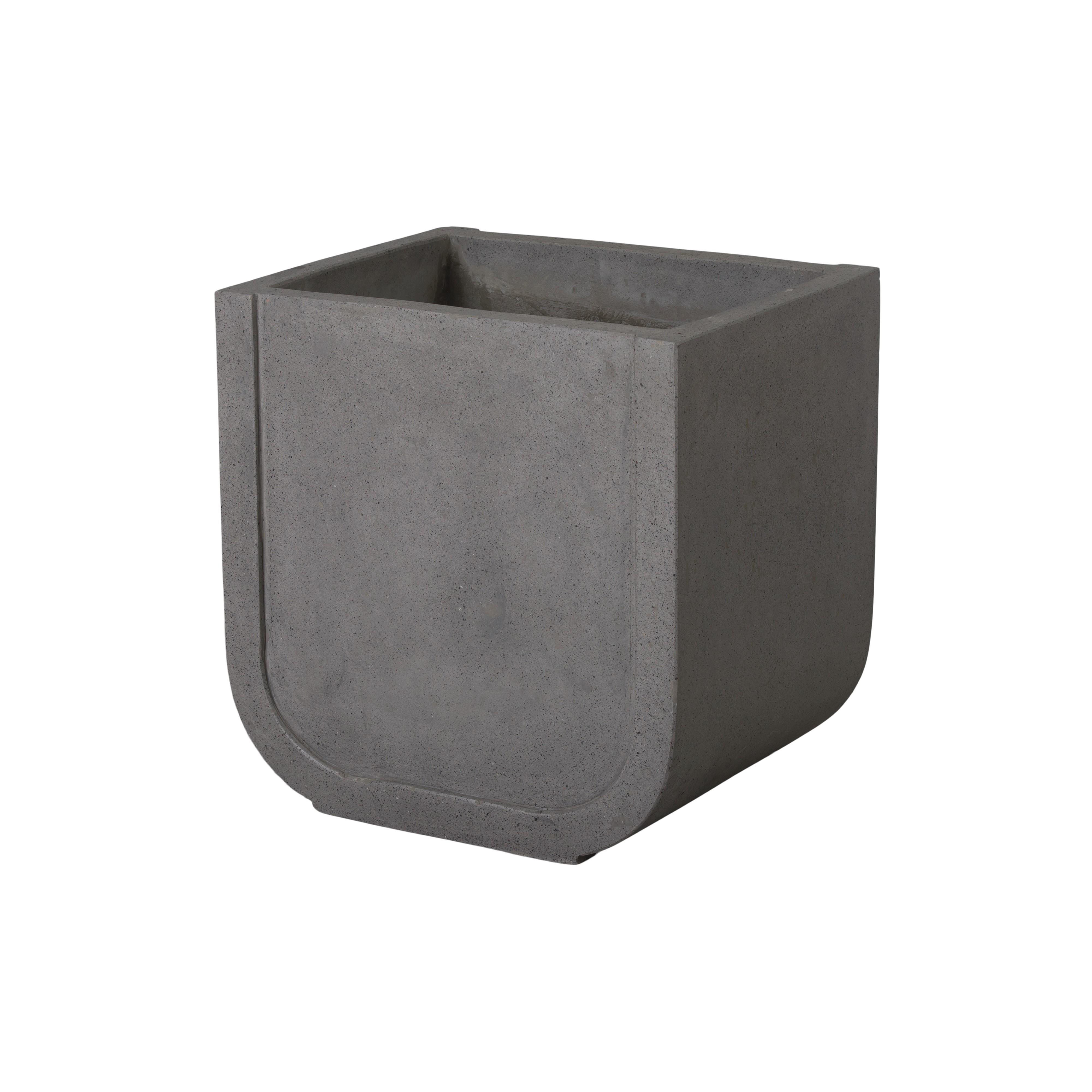 Uri 20 in. Square Gray Terrazzo Planter