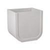 Uri 23.5 in. Square White Terrazzo Planter