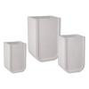 Uri Set of 3 Square White Terrazzo Planters