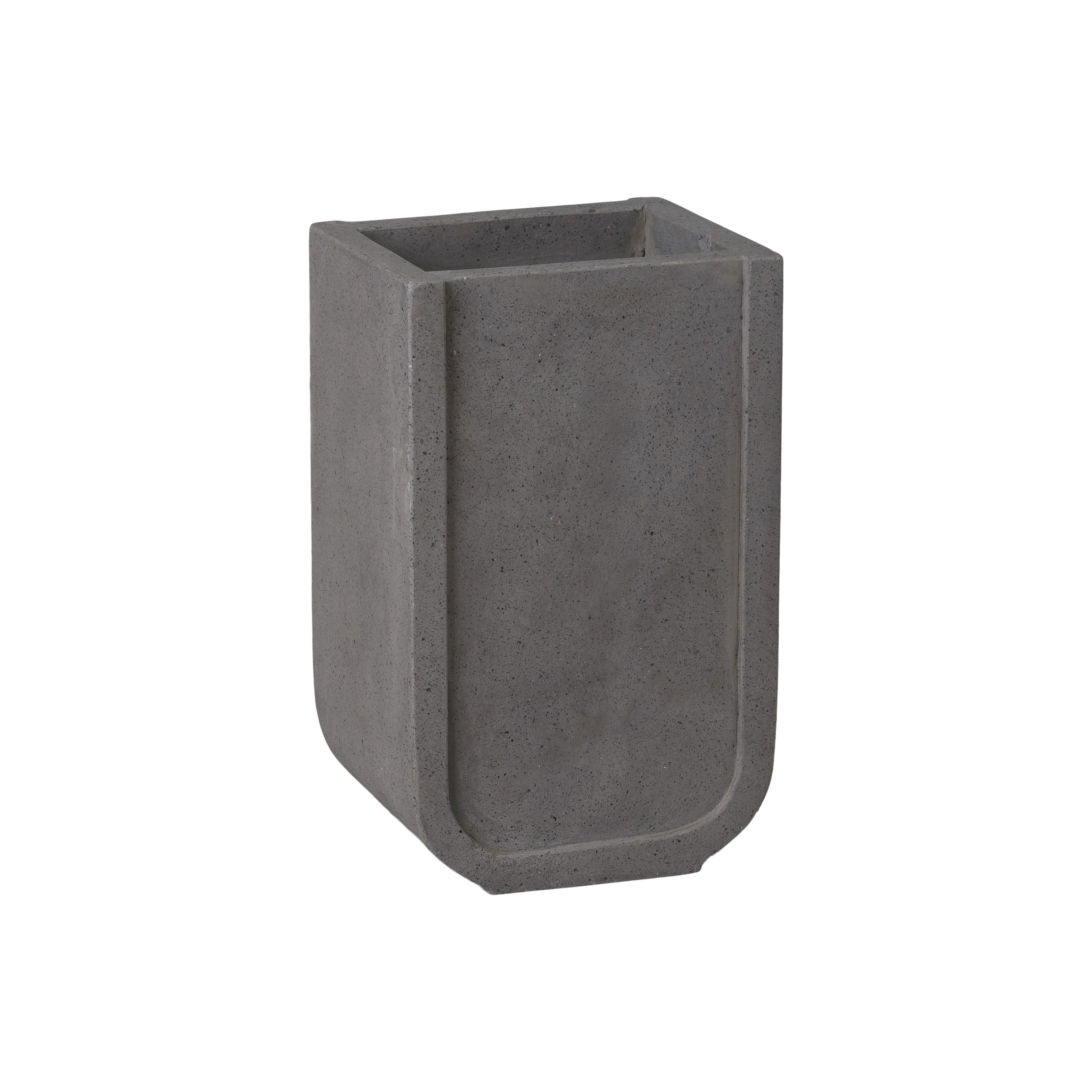 Uri 20 in. Square Gray Terrazzo Planter