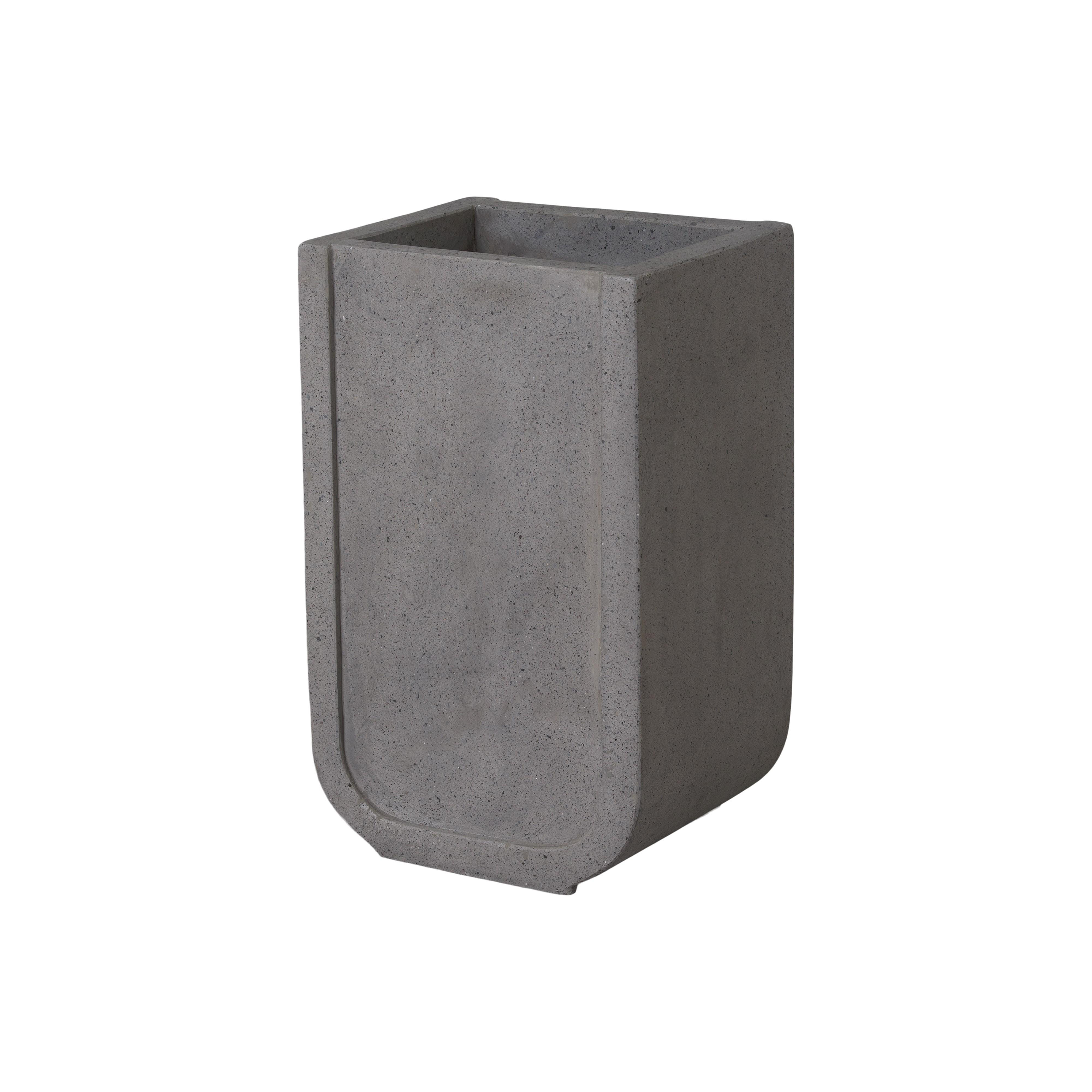 Uri 20 in. Square Gray Terrazzo Planter