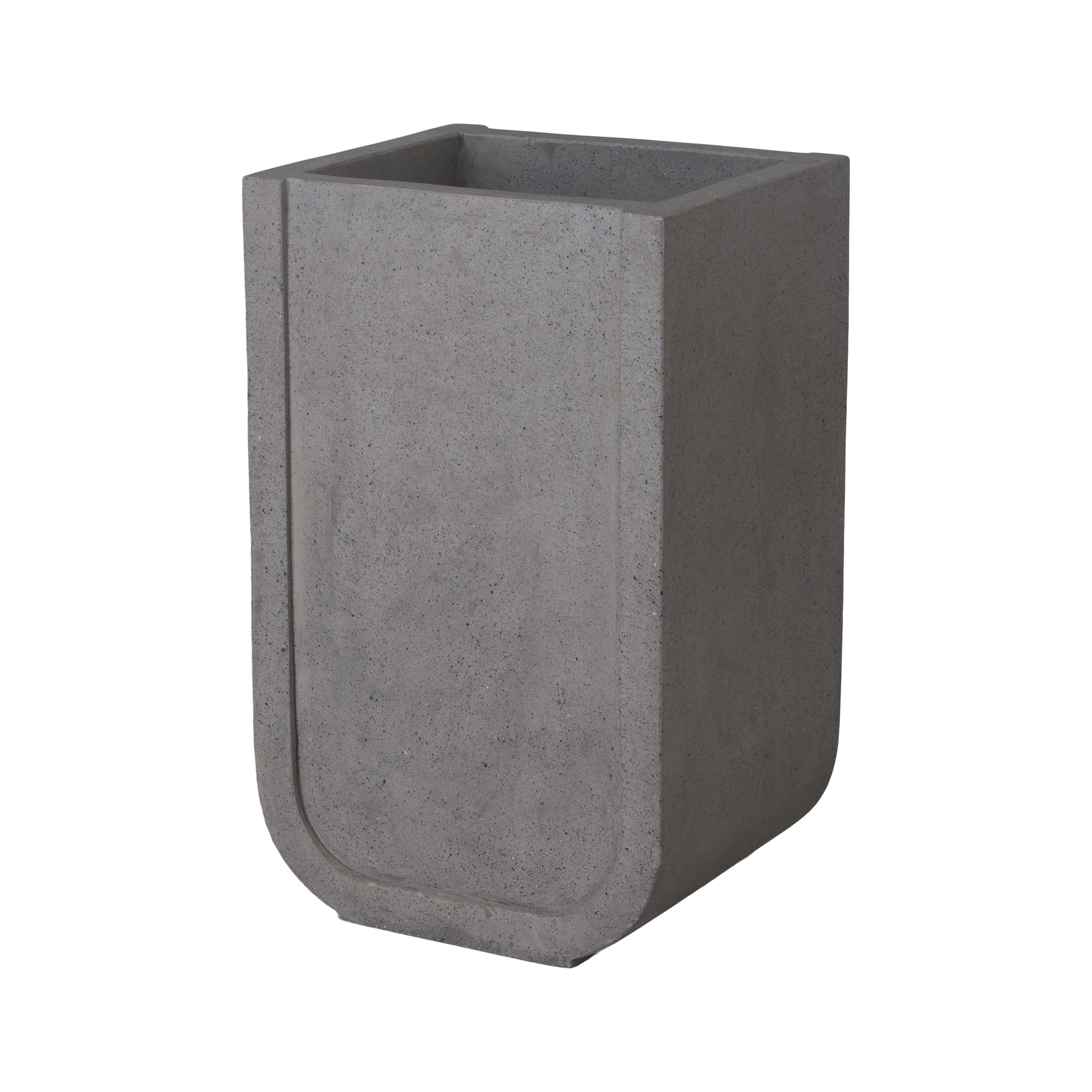 Uri 26 in. Square Gray Terrazzo Planter