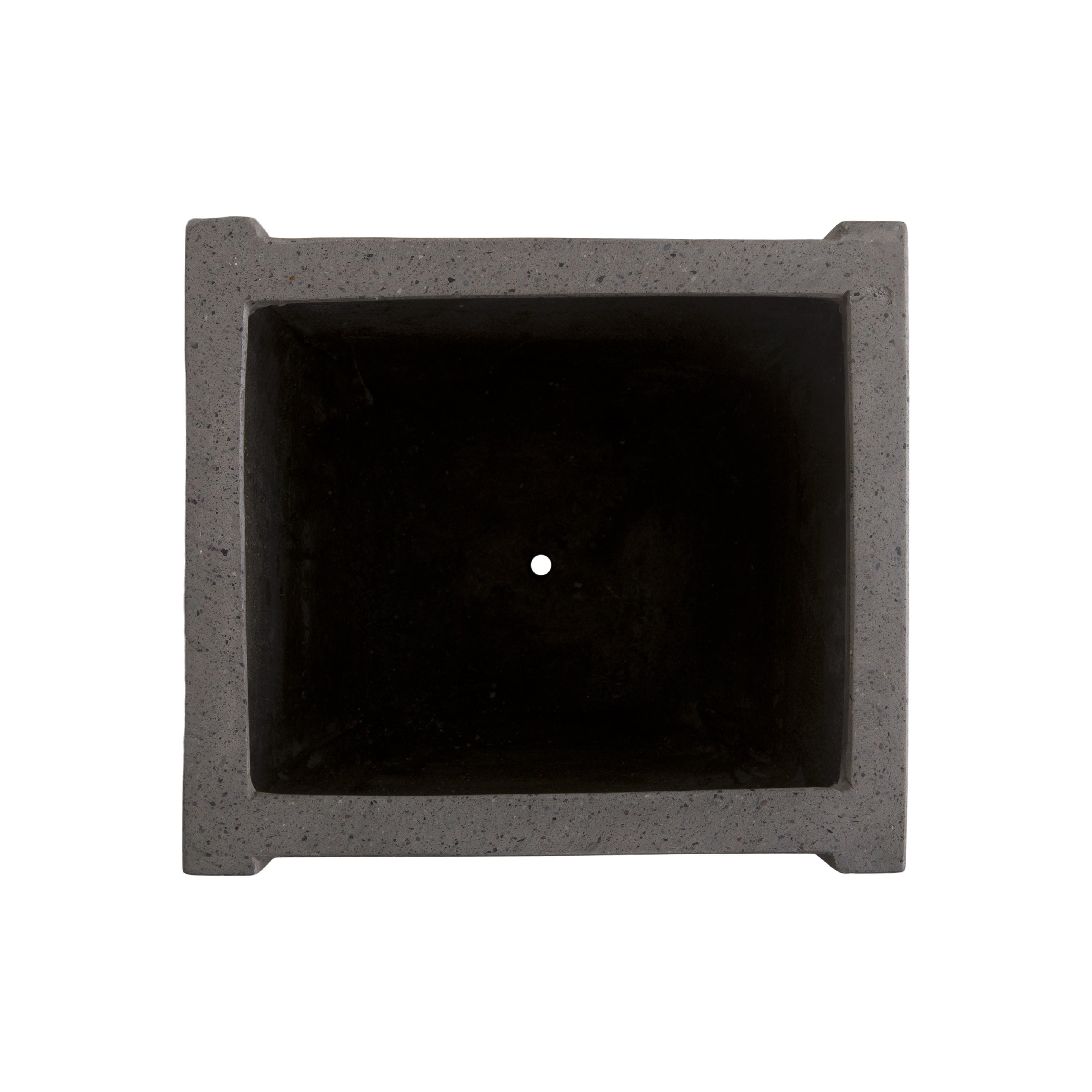 Uri 26 in. Square Gray Terrazzo Planter
