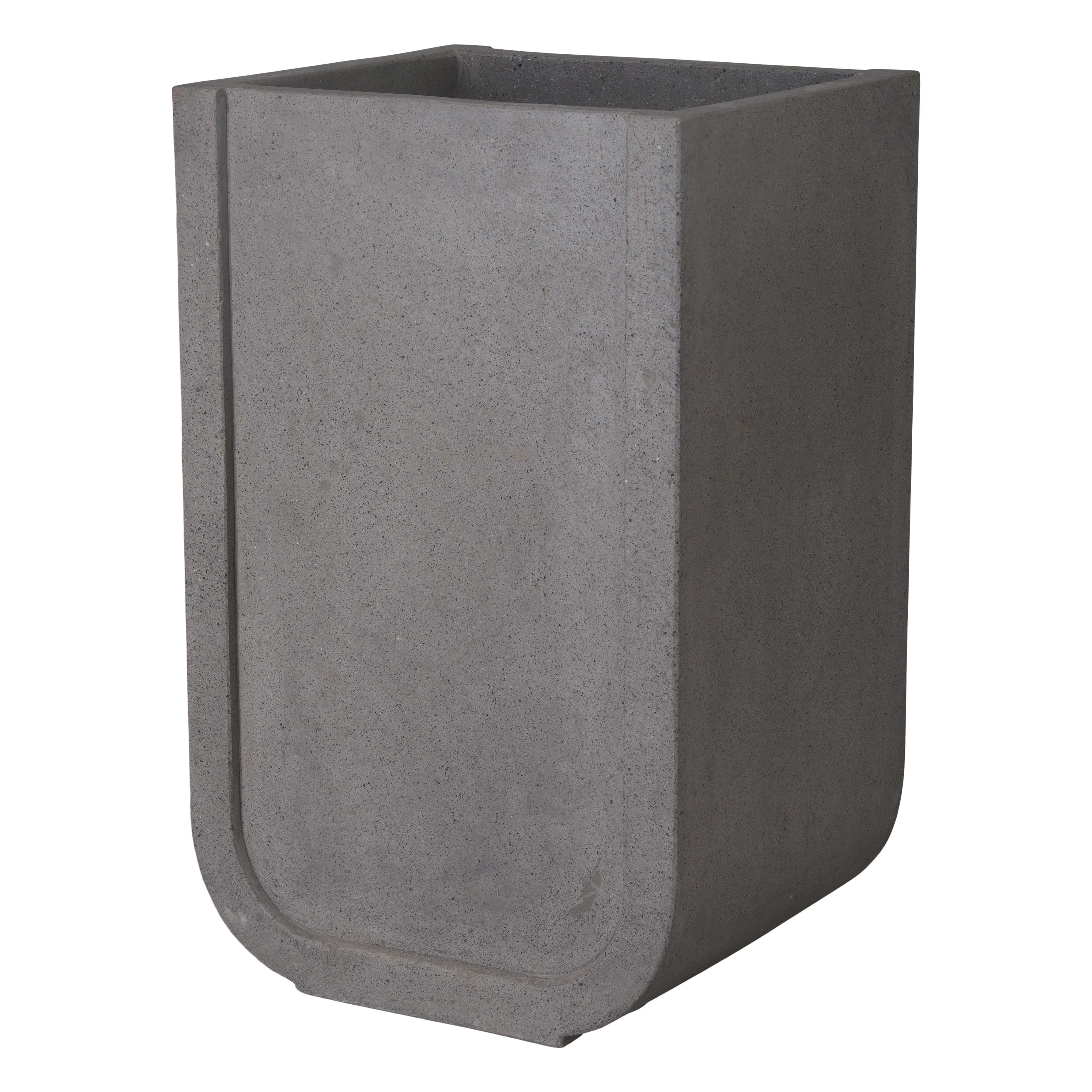 Uri 32 in. Square Gray Terrazzo Planter