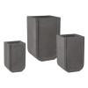 Uri Set of 3 Square Gray Terrazzo Planters