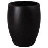 27 in. Round Black Terrazzo Planter